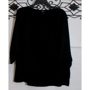 Alyx Women's Top Size L 3/4 Sleeve Black Round Neck